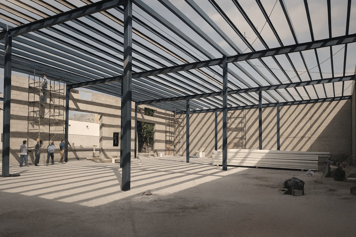 Nave comercial en estructura
